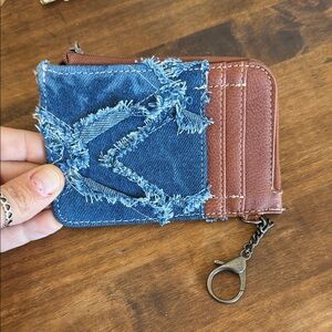 Wrangler Denim and Brown Leather Wallet